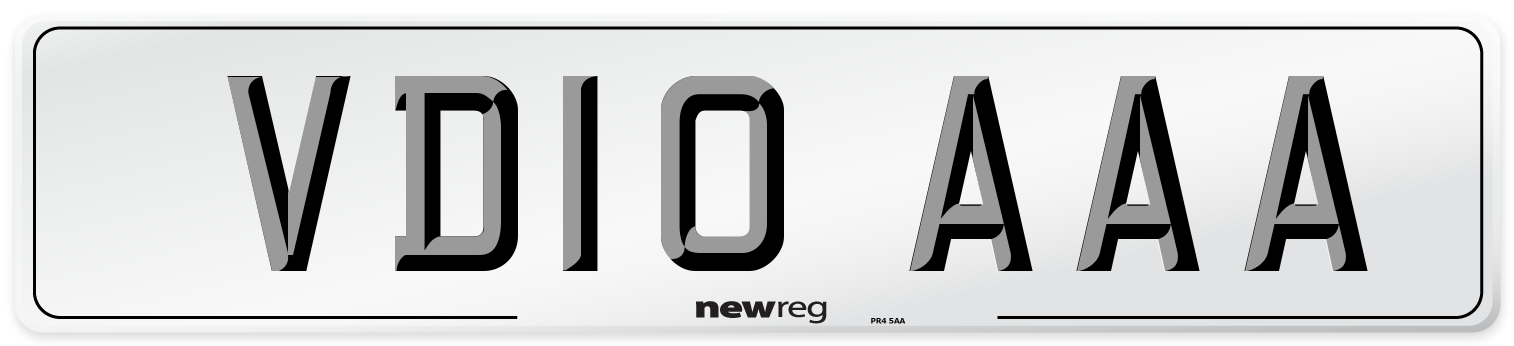 VD10 AAA Number Plate from New Reg